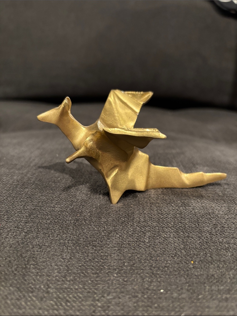 Rare small Pear of the Dragon Gold brass Figurine Neelima Rao of Adhiya Design